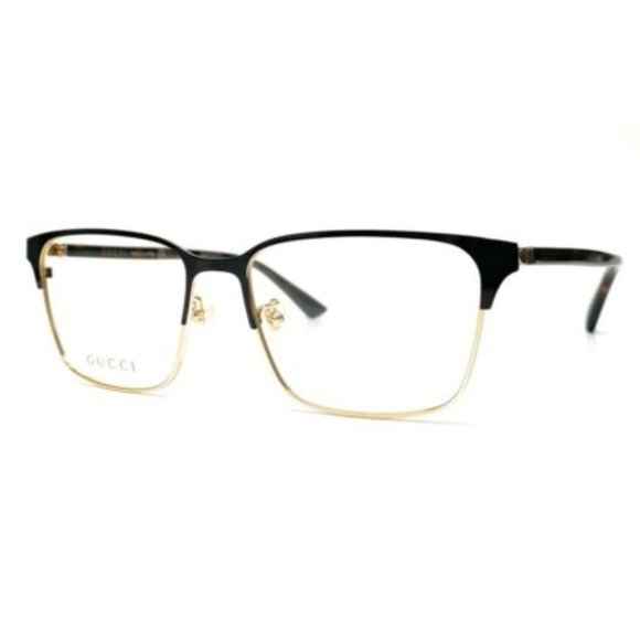 Gucci Men's Havana Rectangle Eyeglasses! - Picture 1 of 3